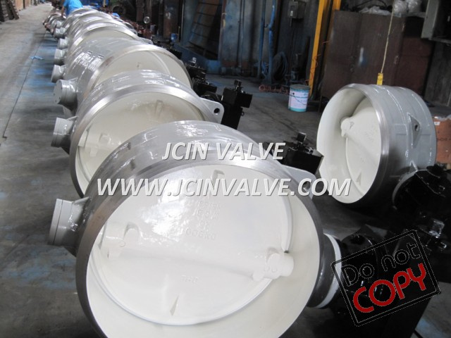 3 Eccentric Butterlfy Valve Weld Ends with Worm Gear (D363H)