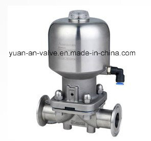 Sanitary Pneumatic Three Way Forged Diaphragm Valve