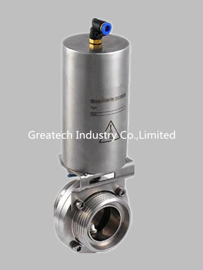 Stainless Steel Pneumatic Sanitary Butterfly Valve