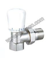 90 Degree Brass Reduced Radiator Valve