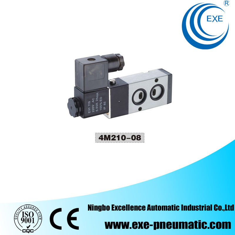Exe 4m Series, 2 Position 5 Port, Pneumatic Solenoid Valve 4m210-08