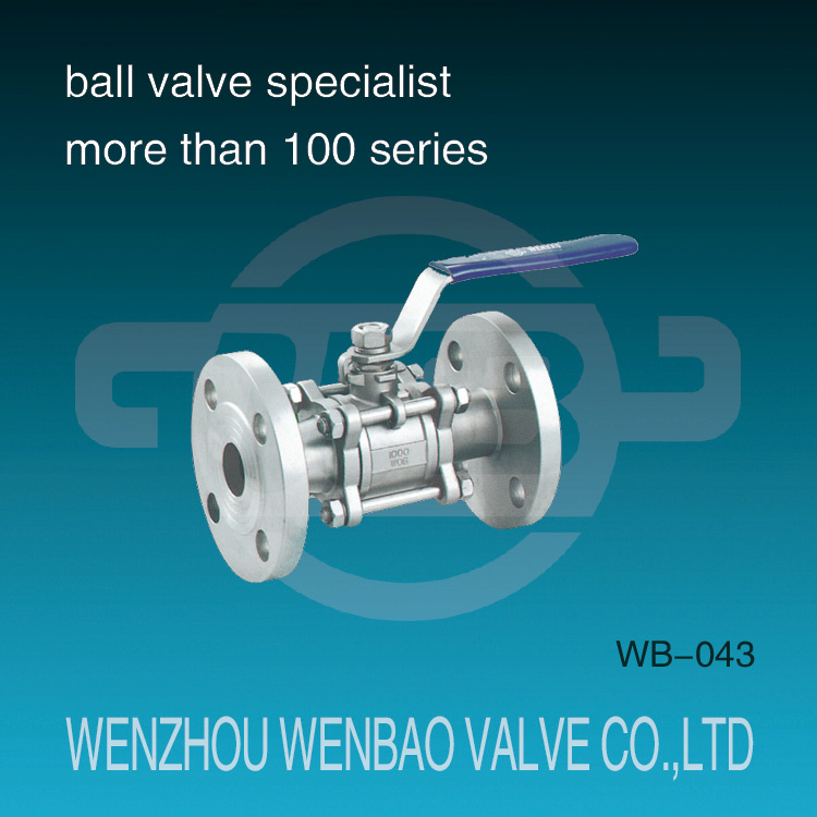 3-PC Split Body Stainless Steel CF8m Flanged Floating Ball Valve