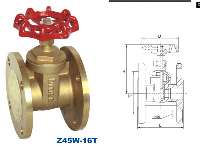 API NPT Flange Brass Gate Valve with CE