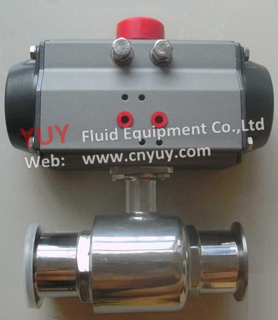 PTFE Seat Pneumatic Sanitary Ball Valve