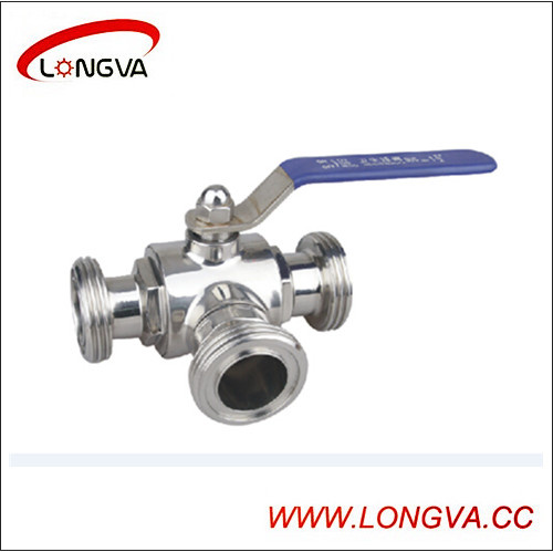 Steel 4 Inches 3 Waythreaded Ball Valve