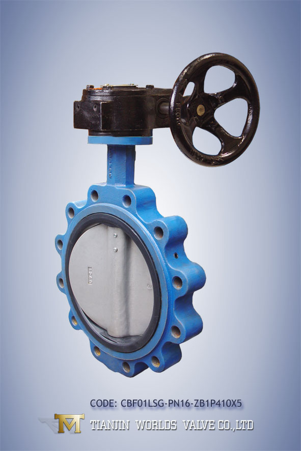 Ci Body Lug Type Worm Gear Butterfly Valve
