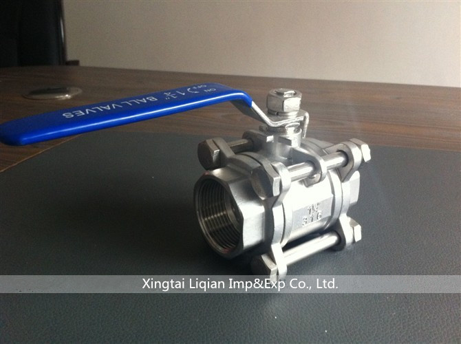 Threaded Stainless Steel 3PC Ball Valve