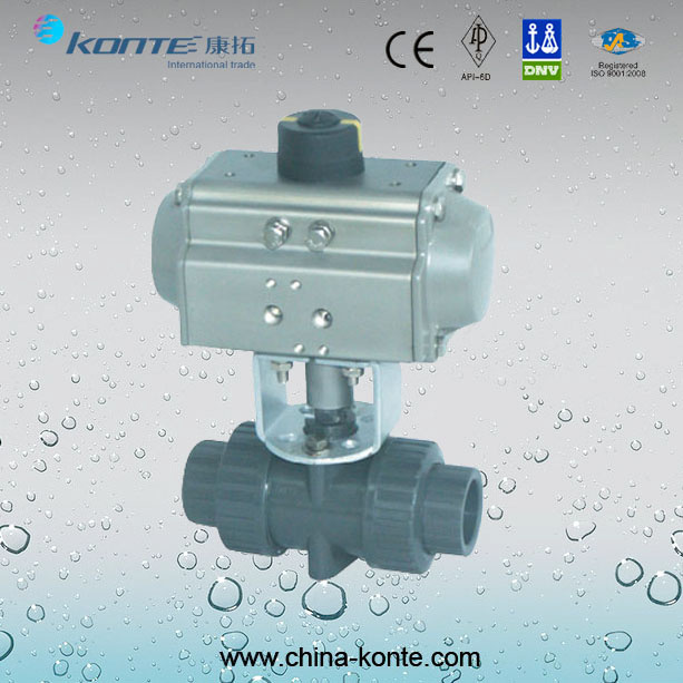 Q661f-10PVC Pneumatic PVC Ball Valve