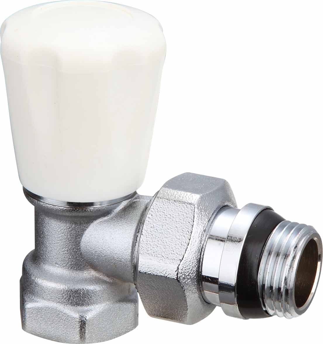 Brass Angle Radiator Valve with Plastic Handle