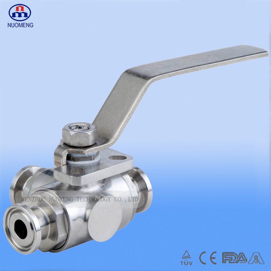 Clamped Three-Way Sanitary Ball Valve