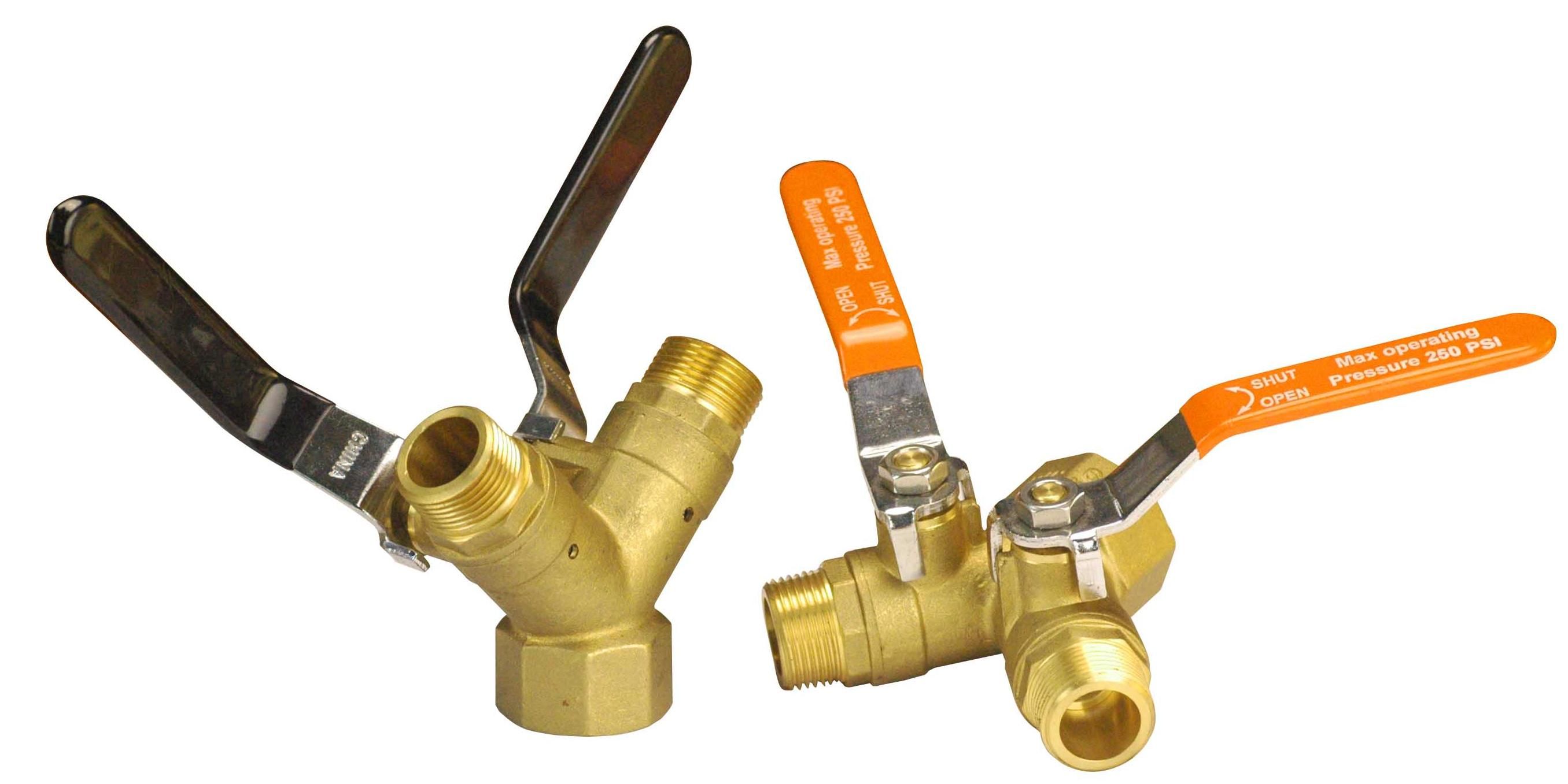 3-Way Wye Brass Ball Valve