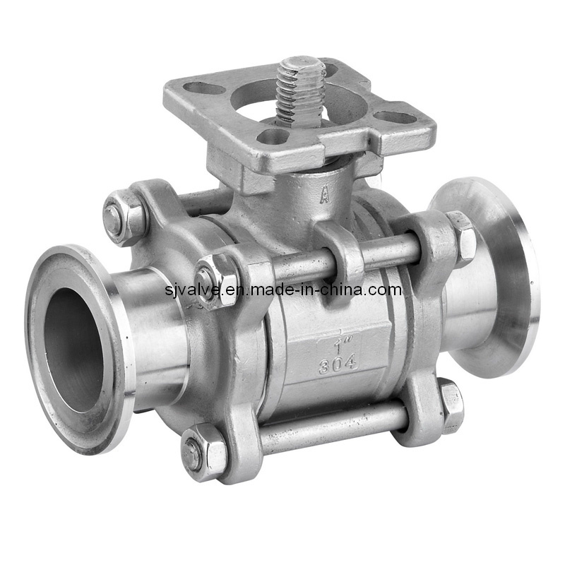 3PC Stainless Steel Sanitary Mounted Ball Valve