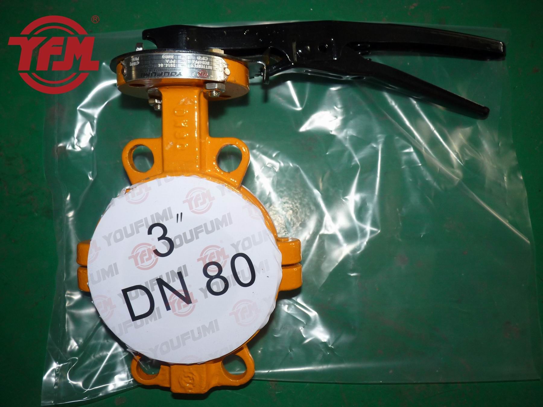 Manual PFA Lined ISO 5521 Butterfly Valve