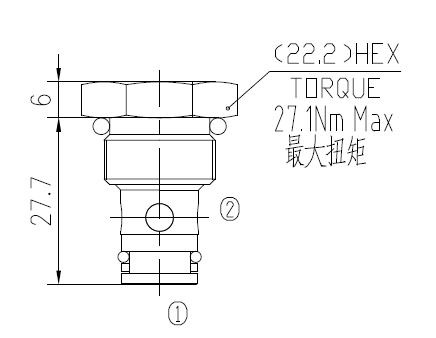 Hydraulic Check Valve, One Way Valve CV3