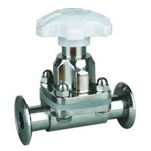 Sanitary Clamped Diaphragm Valve with White Handlewheel