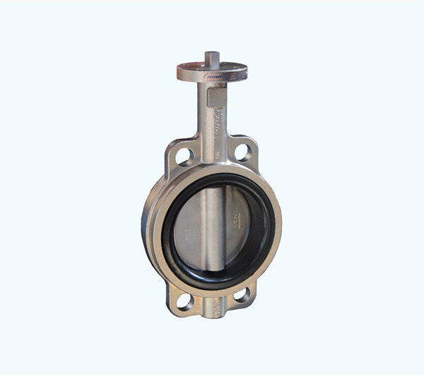 Square Shaft Stainless Steel Butterfly Valve with Handless