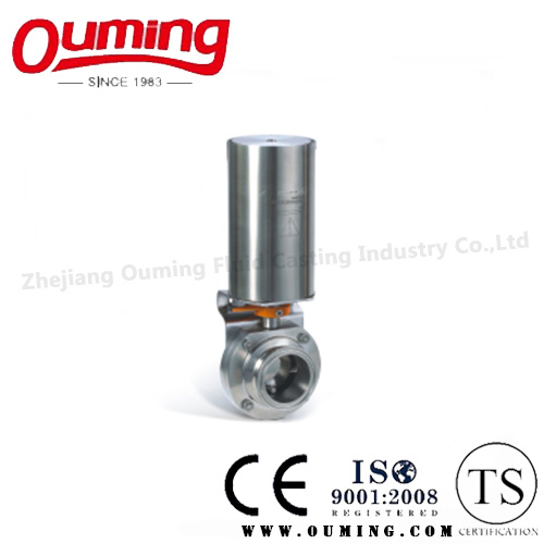 Sanitary Pneumatic Butterfly Valve with Clamped End