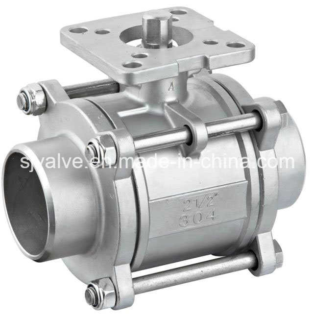 3piece Sanitary Butt Weld Ball Valve