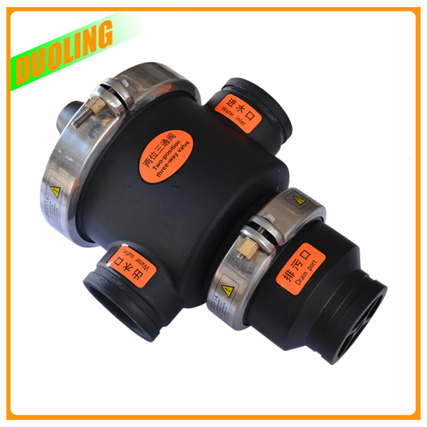 Dual Backwashs Normally Closed Shutoffs PVC Ball Valve
