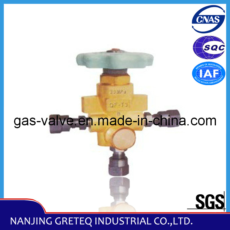 QF-T3B CNG Car Cylinder Valve (3-Way Pipe Shutoff Valve)
