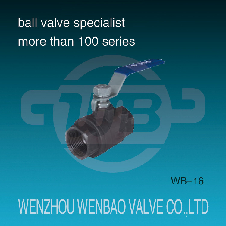 2-PC Female Threaded Carbon Steel Ball Valve 1000 Psi