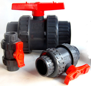 PVC Double Union Ball Valve (DN15-DN100 (1/2