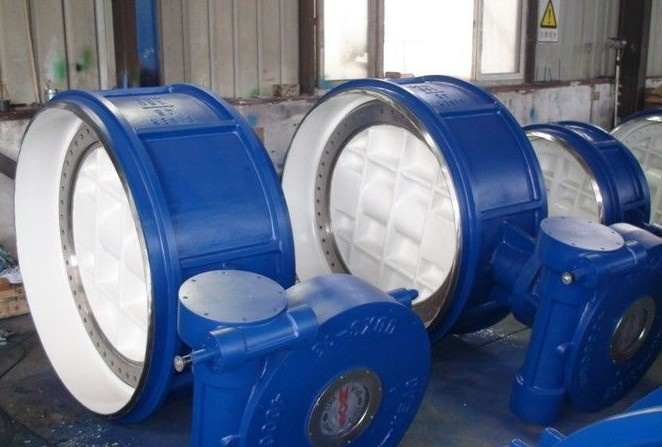 DIN Ductile Iron Double Flange Eccentric Butterfly Valve