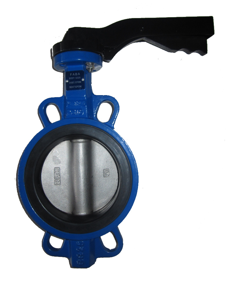 Centre Lined Wafer Butterfly Valve with Lever