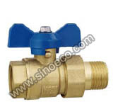 Reduced Male Forged Brass Ball Valve with Butterfly Handle