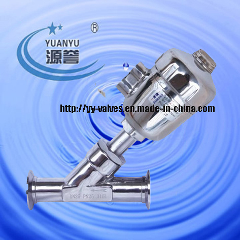 Stainless Steel Triclamp Pneumatic Angle Seat Valve