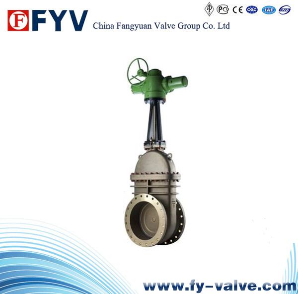 Cast Steel Slab Gate Valve with Electric Actuator