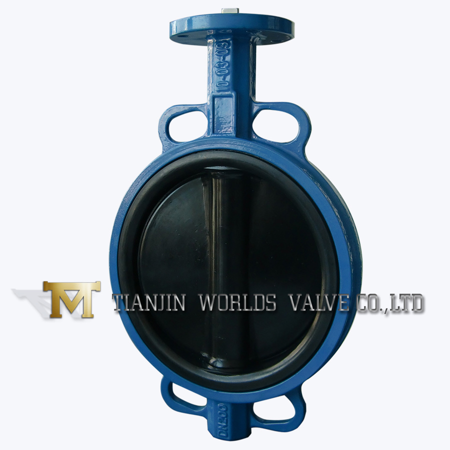 Bare Shaft Rubber Coating Wafer Butterfly Valve