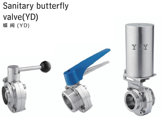 Sanitary Butterfly Valve of Hand-Actuated