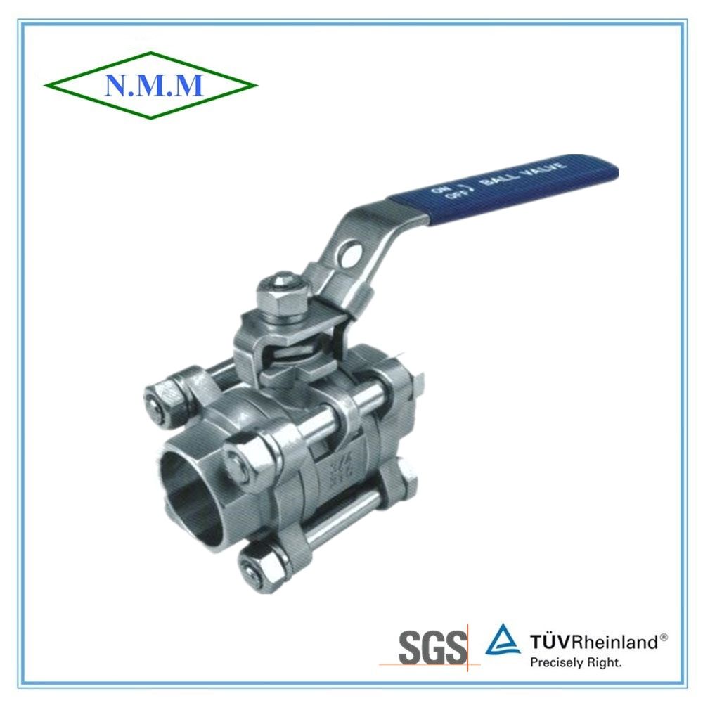 Stainless Steel Socket End 3PC Ball Valve