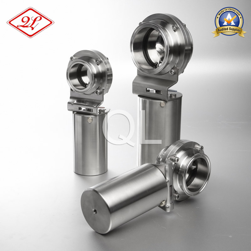Sanitary Stainess Steel Pneumatic Clamp End Butterfly Valve (Intelligent)