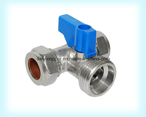 Brass Plated Washing Machine 3 -Way Ball Valve (AV6006)