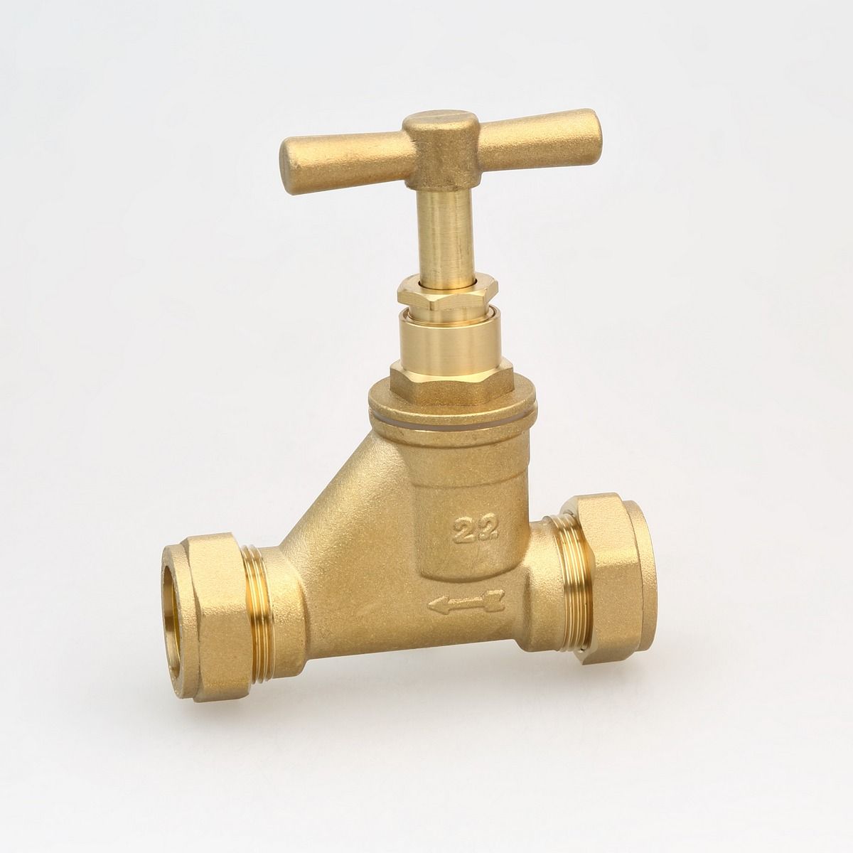 Brass Stop Cock 22mm, BS1010 Stop Valve Hx-2002