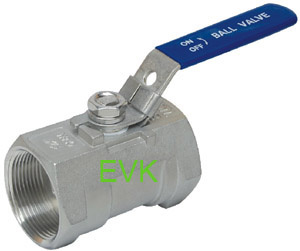 Stainless Steel 1PC Threaded Ball Valve