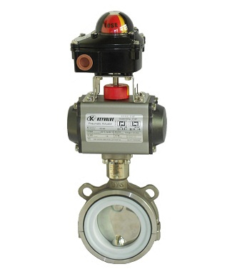 High-Flow, Corrosion Proof 316ss 304ss Butterfly Valve with PTFE Lined EPDM Seat