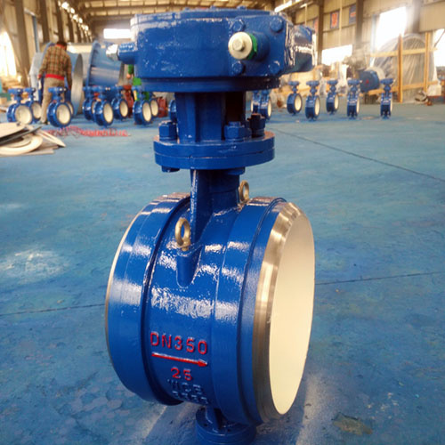 Dn350 Gearboxe Butt Welding Butterfly Valve