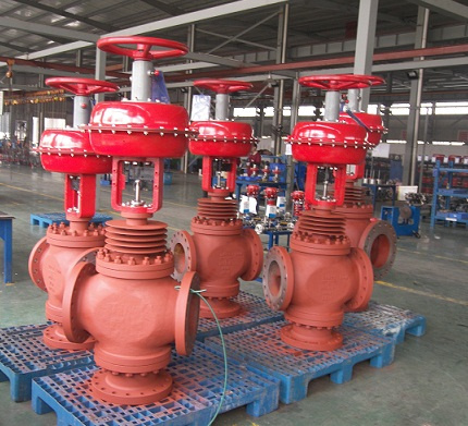 Pneumatic Diaphragam Three Way Regulating Valve with Handwheel