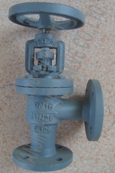 PN16 DN25 Cast Iron GG25 Angle Globe Valve