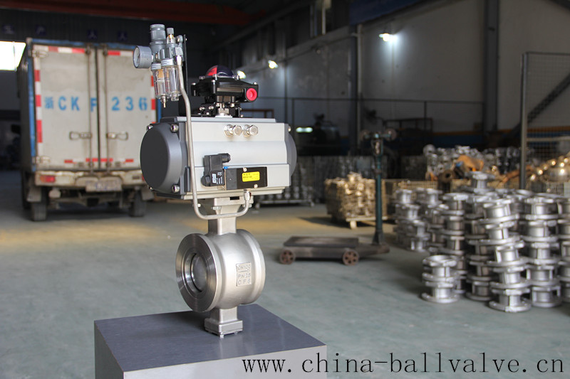 V-Notch Pneumatic Ball Valve, V-Port Pneumatic Ball Valve V-Ball Valve