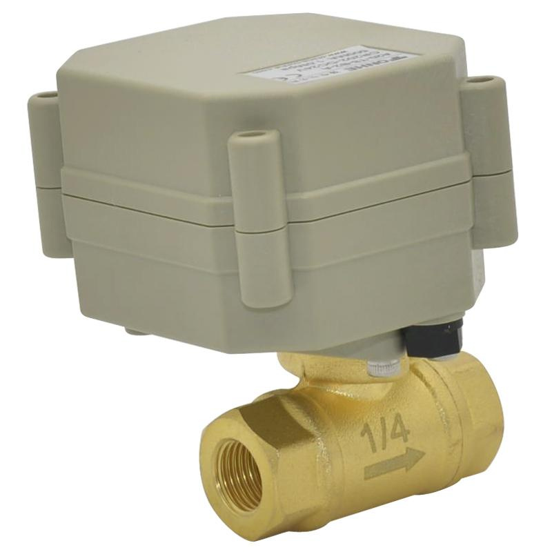 Dn8 1/4'' 2way Brass Ball Valves DC5V/12V/24V Electric Mini Valve