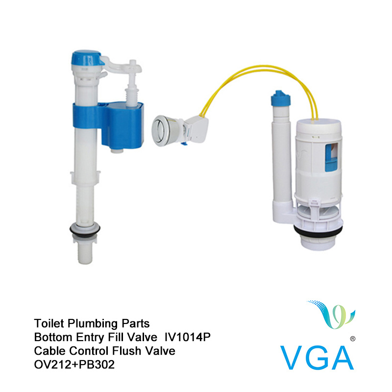 Dual Flush Valve Cable Control Fill Valve Toilet Parts IV1014p+Ov212+Pb302