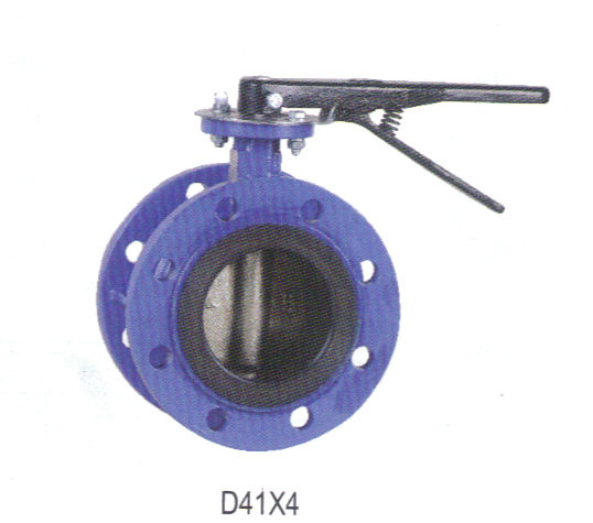 Blue Centerline Wafer Butterfly Valve D41X4