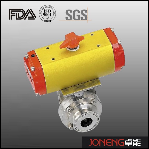 Stainless Steel Pneumatic Actuated Clamped Butterfly Valve (JN-BV1010)