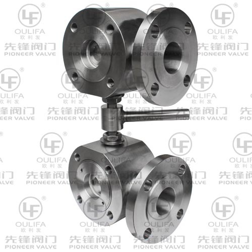 Duplex 3-Way Flanged Ball Valve with Wafer Type