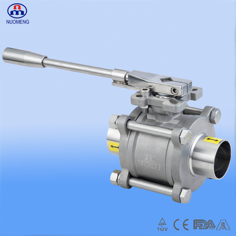 ISO Stainless Steel Three Piece Weld Ball Valve