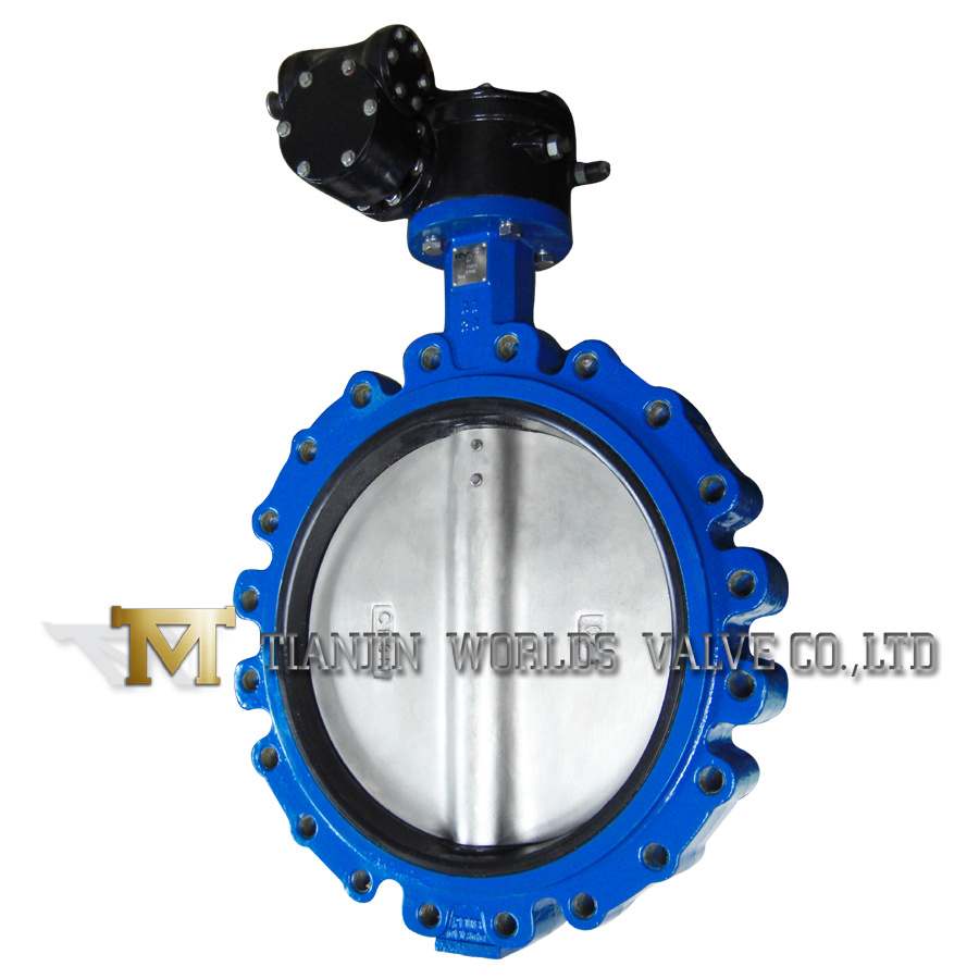 Large Diameter Hand Wheel Stainless Steel Lug Type Butterfly Valve